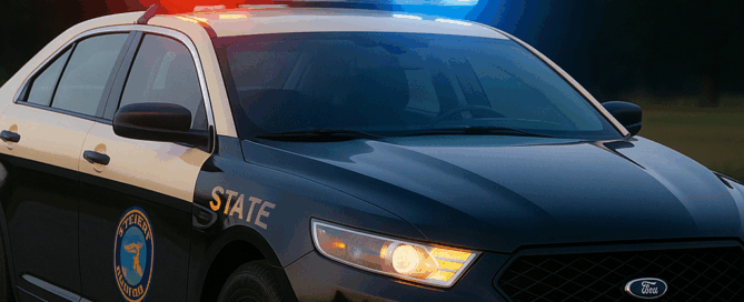 Florida Highway Patrol cruiser responding to I 95 and I 4 crash in Volusia County