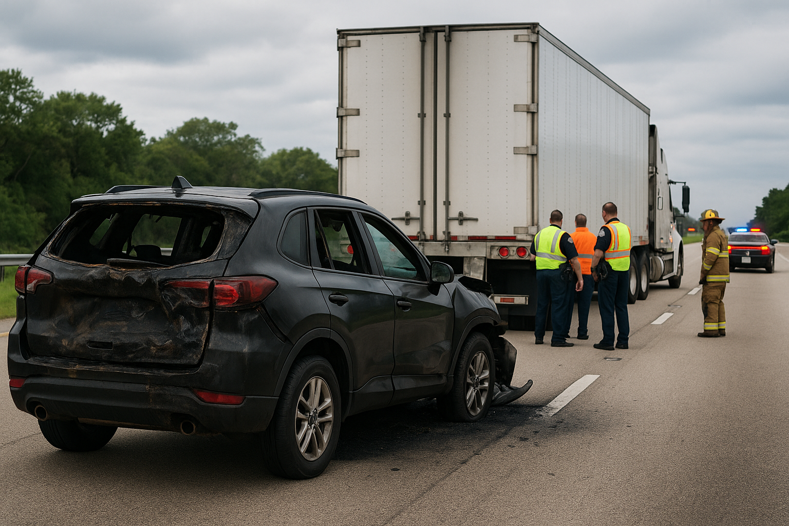 Emergency responders investigating semi-truck crash on Florida’s Turnpike near Yamato Road in Palm Beach County